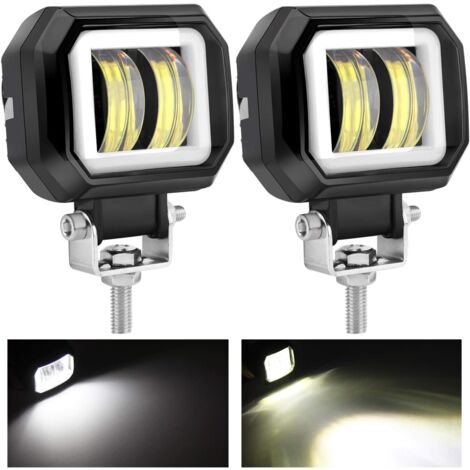Stück 20 W LED-Nebelscheinwerfer Offroad Angel Eye Tagfahrlicht Wasserdichte LED-Arbeitslampe für LKW SUV ATV Motorrad Traktor Boot