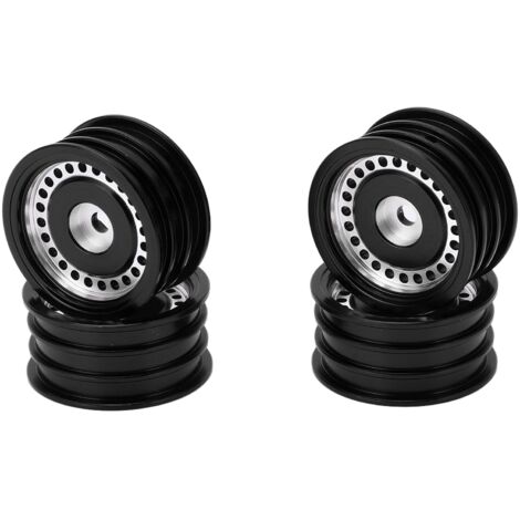 Stück 24-Loch-Felgen aus Aluminiumlegierung für RC-Cars Axial SCX24 AXI90081 AXI00001 1/24 Schwarz