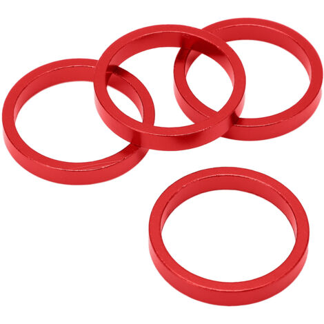 Stück 28,6 mm Steuersatz-Spacer aus Aluminiumlegierung für Rennräder und Mountainbikes, Rot