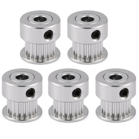 Stück 2GT 20T Synchronriemenscheiben aus Aluminiumlegierung für 5-mm-Riemen, kompatibel mit 3D-Druckern