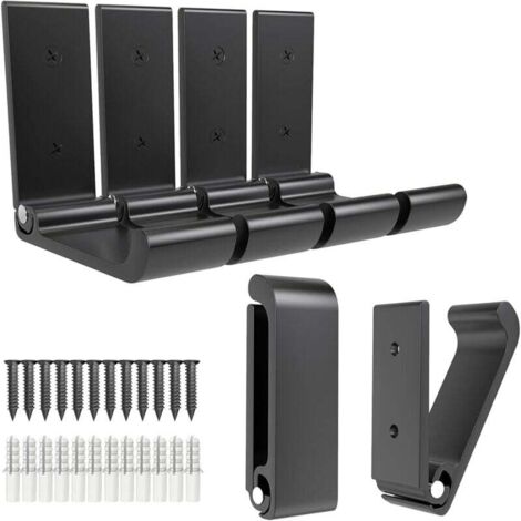 Stück 3 Zoll faltbare Haubenhaken, schwarzer faltbarer Haken, Wandhaken aus Aluminiumlegierung, Wandhalterung, 12 Stück Schrauben zum Aufhängen von Mänteln, Taschen, Hüten, Handtüchern und Schlüsseln