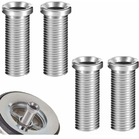 Stück 30 mm Edelstahl-Spülbeckenkorbschrauben, Hohlschrauben, Abflussstopfenschrauben für Spülbeckenkorbschrauben, Befestigungszubehör für Küchenwaschbecken (Silber)