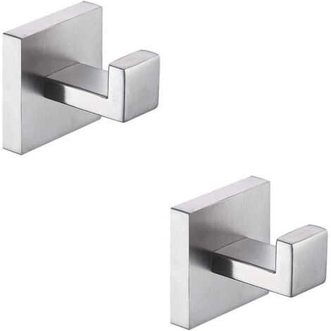 Stück 304 Edelstahl, einzeln perforiert, Kleiderhaken, Badezimmerhaken, Mantelhaken, Wandhaken, Silber