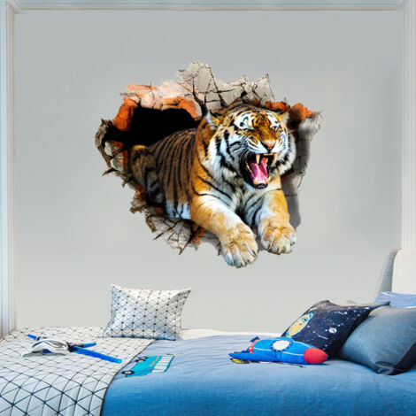 Stück 3D-Tiger-Wandaufkleber