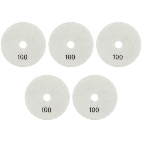 Stück 4-Zoll-Nasspolierpads, Nassschleifscheiben zum Polieren von Granit, Stein, Beton und Marmor (Körnung 100)