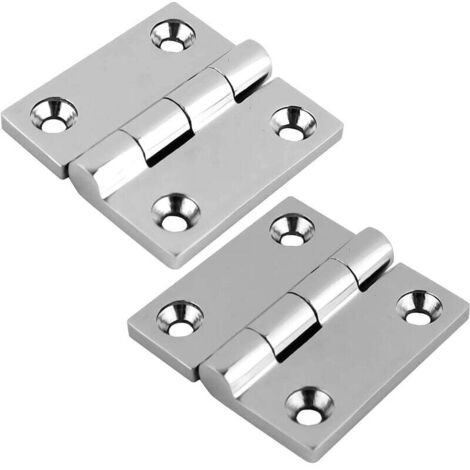 Stück 50x50mm Scharnier 316 Edelstahl quadratisches Edelstahlguss-Scharnier Tür- und Spiegelscharnier, Für Wohnmöbel, Türen und Fenster usw.