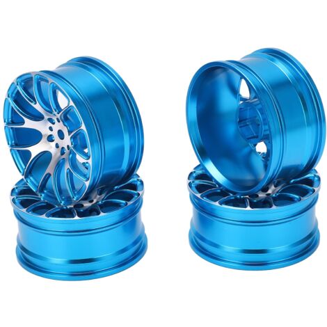 Stück 52-mm-Aluminiumfelgen für Tamiya TT-01 1/10 RC-Car, Blau