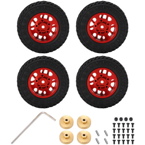 Stück 55-mm-Felgen mit Reifen und Messing-Gegengewicht für AXIAL SCX24 1/24 RC-Car-Teile