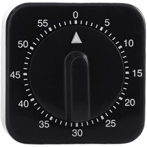 Stück 60 Minuten tragbarer Timer – Mechanischer Timer – Küchentimer – Alarmzähler – Manuell – 6 x 6 cm