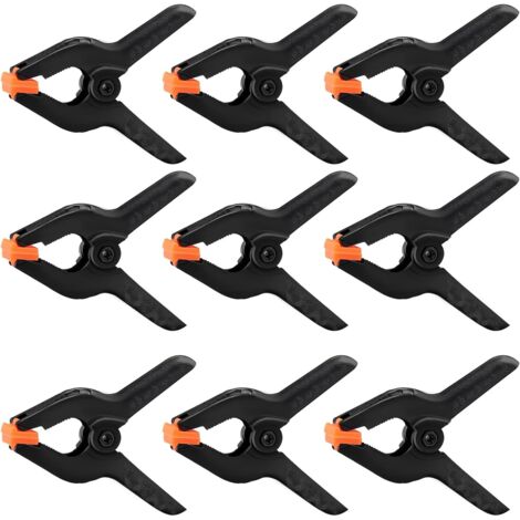 Stück 7 cm lange Federklemmen, schwarze Nylon-Kunststoff-Federklemmen, für DIY-Projekte und Fotostudios