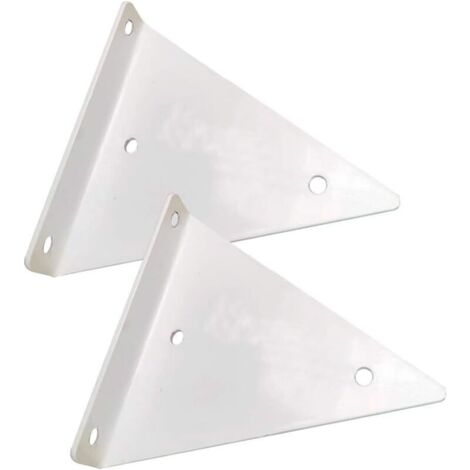 Stück (8 x 10 cm, weiß) schwebende dreieckige Regalhalterung aus Metall, verdeckte Wandregalhalterung, DIY-Dekorationsstütze für Schlafzimmer, Wohnzimmer, Badezimmer