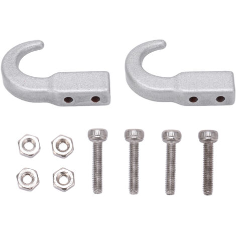 Stück Abschlepphaken aus Zinklegierung für RC-Modelle, Metallimitat für SCX10 1/10 Offroad-Fahrzeuge – Silber