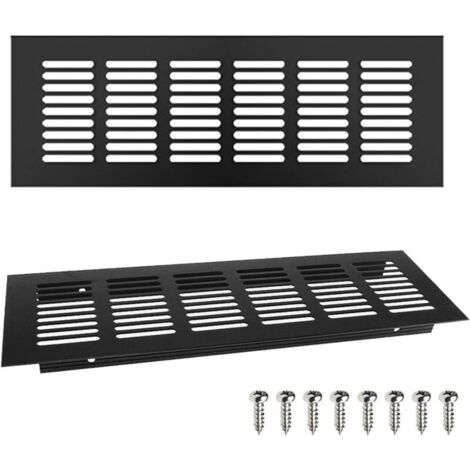 Stück Aluminium-Lüftungsgitter, 250 mm rechteckiges Aluminium-Lüftungsgitter, Aluminium-Lüftungsgitter für Wand, Schrank, Vitrine, Badezimmer