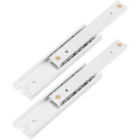 Stück Aluminiumlegierung Hochleistungsschienen Kugellager Schubladenführungen Teleskopschiene Langlebige glatte Rutsche für Schubladenschrank(140mm)