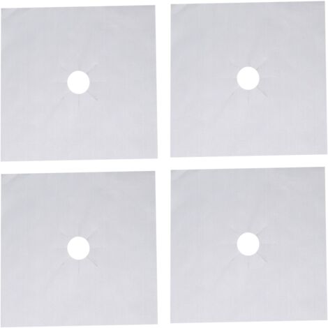 Stück Antihaft-Gasherdschutzmatten, wiederverwendbare, PTFE-beschichtete, temperaturbeständige Schutzmatten zur Reinigung von Gasherden (2-Silber)
