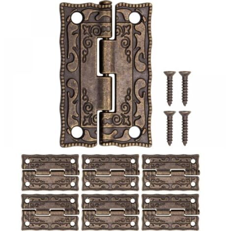 Stück antike Scharniere – dekoratives Scharnier – Mini-Retro-Scharnier – Türscharnier – Vintage-Bronze-Scharniere, zum Dekorieren von Schränken, Holztüren, Bücherregalen MUMU