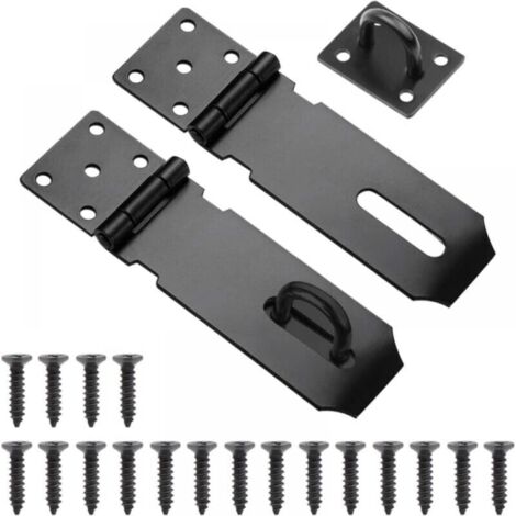 Stück Außentürriegel, 5 Zoll Edelstahl mit Schrauben für Garagentorschlösser und Schränke (Schwarz) FLITI