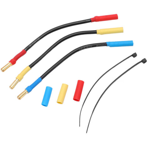 Stück Bananenstecker-Verlängerungskabel 4 mm 13 cm Länge hitzebeständig für Boote und elektrische Anschlüsse
