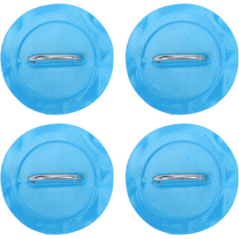 Stück Befestigungs-D-Ringe für Schlauchboote, strapazierfähiger PVC-Flicken, Marine-Schnalle, Edelstahl (Blau)