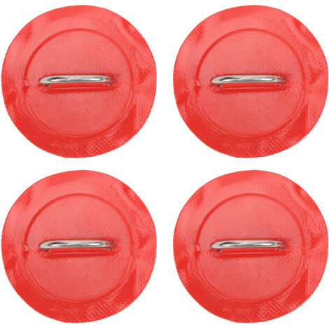 Stück Befestigungs-D-Ringe für Schlauchboote, strapazierfähiger PVC-Flicken, Marine-Schnalle, Edelstahl (Rot)