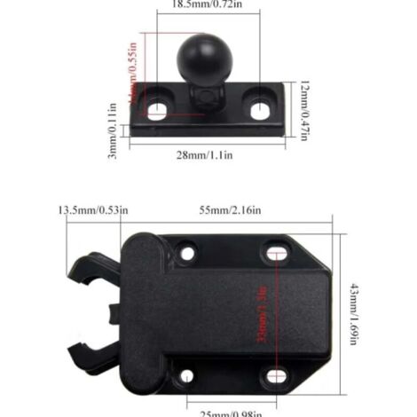 Stück berührungsempfindliche Türriegel, Druckverschlussriegel, nichtmagnetische Türriegel für Schränke, Möbel und Türen