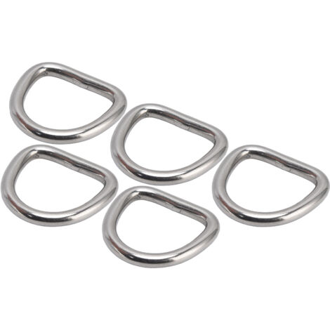 Stück D-Ringe aus Edelstahl 316, halbkreisförmige Schnallen, Beschlagzubehör, 6 x 33 x 30 mm