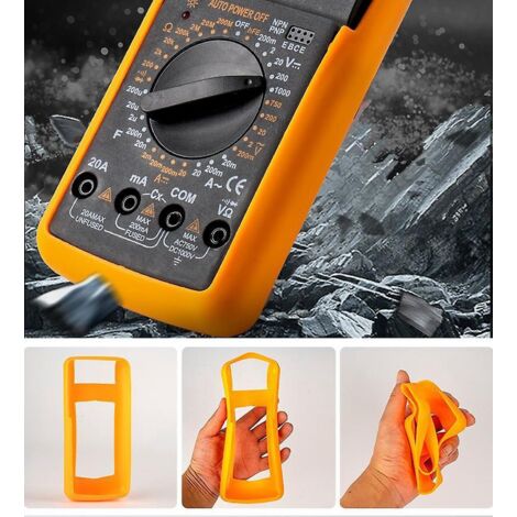 Stück Digitalmultimeter mit Batteriestrom-, Spannungs-, Wechsel- und Gleichstromanzeige, Summer, Transistor-, NPN- und PNP-Messung, Voltmeter, Amperemeter und Ohmmeter für Heimwerkerprojekte, Labore u