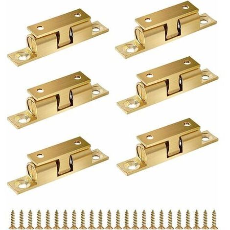 Stück Doppel-Rollriegel, 60 mm Messingtür-Doppelspannkugelverschluss, robuster Messing-Schranktürverschluss für Schubladenschränke