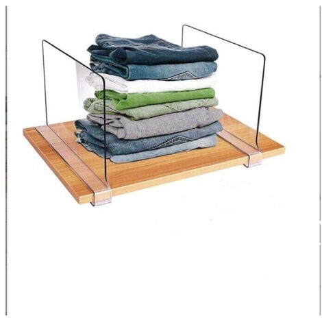 Stück durchsichtige Regalteiler aus Acryl, verstellbare Kleider-Organizer, transparenter Organizer zur Aufbewahrung, Holzschrank, Schlafzimmer, Küche und Büro