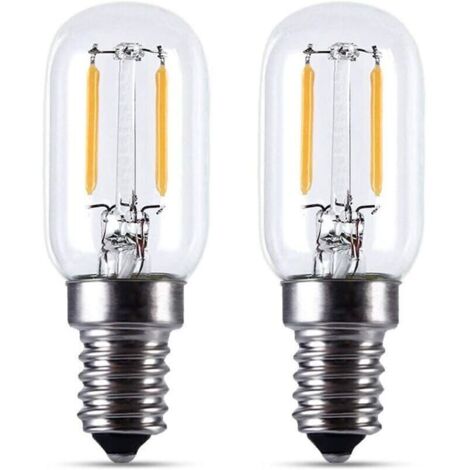 Stück E14 LED-Lampen – 2-W-LED-Kühlschranklampen, T22, 200 lm, entspricht einer 15-W-Glühbirne, warmweiß (2700 K), 230 V, geeignet für Kühlschränke/Salzlampen/mit kleiner E14-LED, [Energieklasse