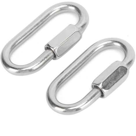 Stück Edelstahl-Schnellverschluss-Sechskant-Schraubkarabiner für Klettern und Kletterausrüstung (5 mm)