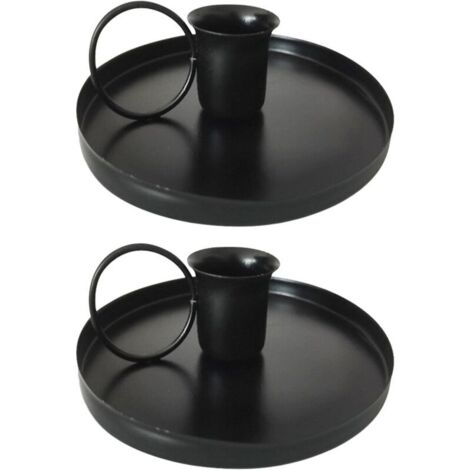 Stück eiserne Kerzenständer, konische Metallkerzenständer, schwarze Kerzenständer, Retro-Kerzenhalter, für Hochzeitsdekoration, Party, Esstisch, Mai-Geschenk