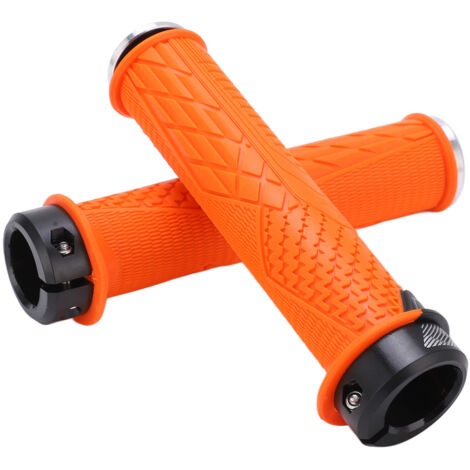 Stück ENLEE Mountainbike-Griffe, komfortables, rutschfestes TPR-Gummi für Mountainbiker, Orange