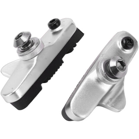 Stück Fahrradbremsbeläge aus Aluminiumlegierung (Schubladenform), Mi.xim-Gummiblock, geräuschdämpfend und reibungsarm, Silber
