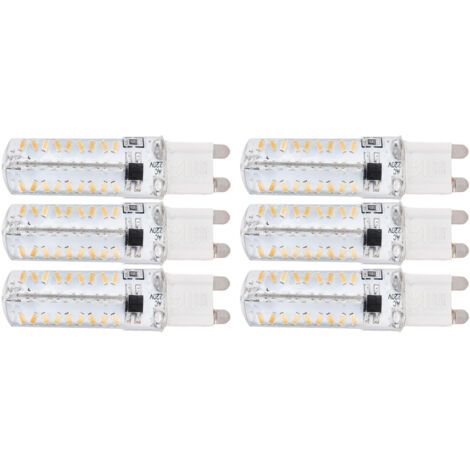 Stück G9 72 LED-Lampen, 5 W, 220 V, warmweißes Licht für Decken- und Wandleuchten, Silikon, Heimbeleuchtung