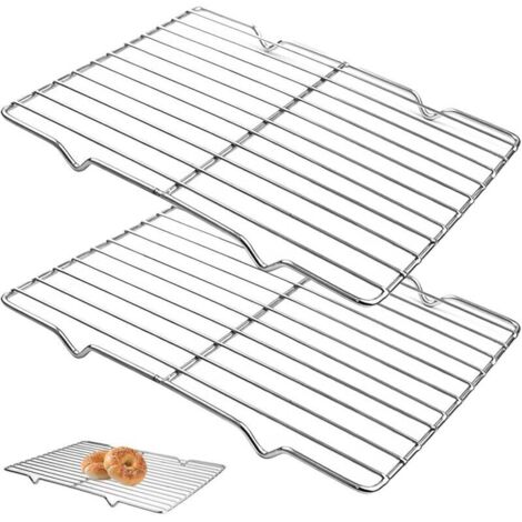 Stück Gebäck-Kühlregal, 31 x 20 cm, Gebäckregal, rechteckiges Gebäckregal, Kuchen-Kühlregal, Kochregal zum Braten, Backen, Grillen