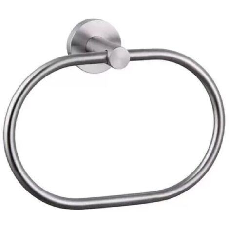 Stück (gebürstetes Silber) Handtuchring, drehbarer Handtuchhalter aus Edelstahl