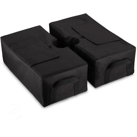 Stück Gewichtstaschen für Sonnenschirmständer, 18-Zoll-Sandtaschen für Sonnenschirme, für Garten, Terrasse, Außenbereich, einfache Installation (schwarz)