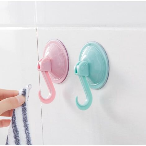 Stück grüne und pinke Saugnapfhaken, 73 mm, wiederverwendbare Wandhaken, wasserfest und abriebfest, für Mäntel, Schals, Handtücher, Taschen und Schlüssel im Wohnzimmer