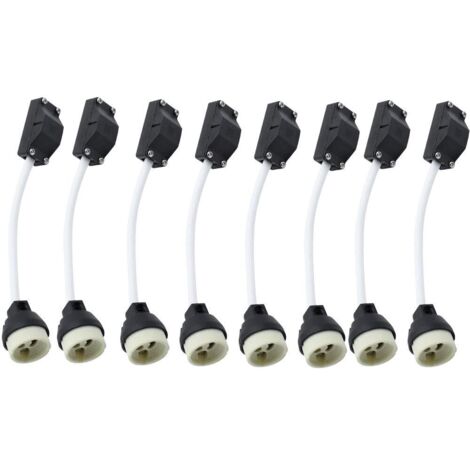 Stück GU10 Keramikfassungen mit Kabelanschluss, 2A 250V GU10 Lampensockeladapter mit isolierten Kabeln für LED-Lampen, Halogenlampen, Energiesparlampen und Einbauleuchten
