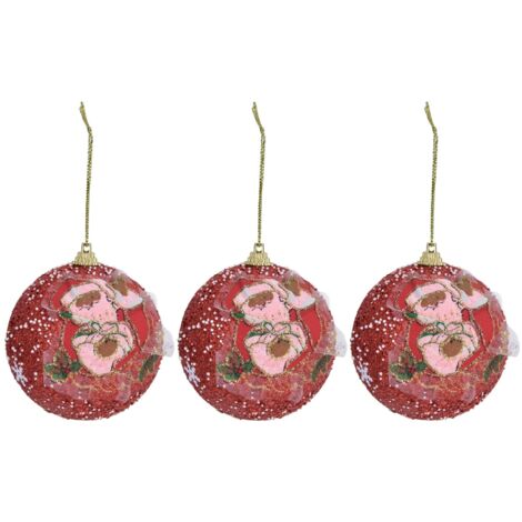 Stück hängende Schaumstoff-Weihnachtskugeln, Party-Baumdekoration für festliche Anlässe, Rot