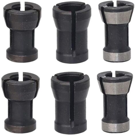 Stück HSS-Spannfutterkopf-Fräser-Spannzangenkopf-Adapter-Konverter für Bohrer, Graviermaschine für Trimmer, elektrische Zimmerei-Fräser-Klemmhalter (6/6,35/8 mm)