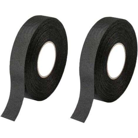Stück Kabelisolierband, 19 mm x 15 m, elektrisches Isolierband, selbstklebende elektrische Gewebeisolierung, hitzebeständiges Band für Elektriker, Auto-, Motorrad- und Motorkabel