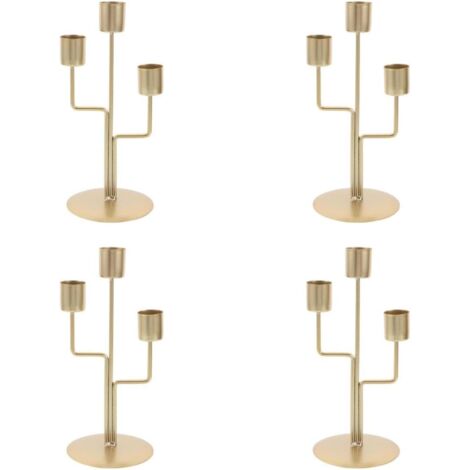 Stück Kerzenständer-Ornament zum Valentinstag, Kegelkerzenhalter, süße Kuchendekoration, Hochzeitskerzen, Statuen, Dekoration, spezielles Behälterpaket, goldenes Eisen