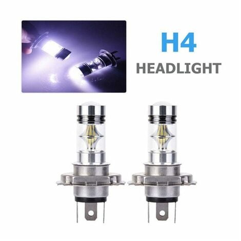 DERRUI Stück Kfz-LED-Lampe H4 100 W LED-Nebelscheinwerfer KFZ-Ersatzleuchte, 2 St., 3030 Nebelscheinwerfer Hochleistungsbirne
