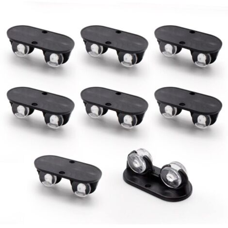 Stück kleine Möbelrollen, schwarze Aufbewahrungsbox-Rolle, mit doppelseitigem Klebeband, Mini-Kleberolle, verwendet für Mülleimer, Lagerbehälter, Möbel