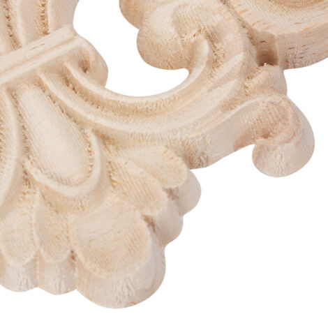 Stück lange, geschnitzte Blumenapplikationen, Relief-Möbeldekorationsaufkleber (16 x 7,5 cm)