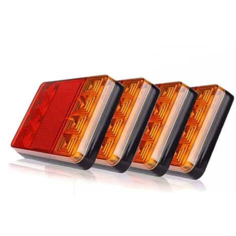 Stück LED-Anhänger-Rückleuchten, Bremsleuchte, wasserdicht, universelle Signalleuchte für LKW, Wohnwagen, Transporter, Boot, Auto-Styling-Warnleuchte, 12 V (8 LEDs)