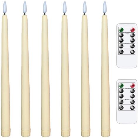 Stück LED-Kegelkerzen mit warmem, flackernder Flamme, Heimdekoration für Hochzeiten, Halloween, Thanksgiving und Weihnachten (gelb)