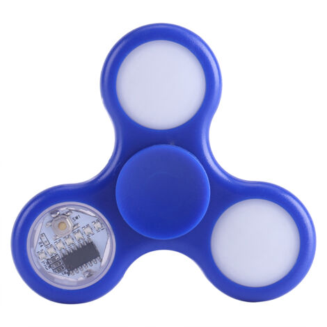 Stück LED-Kreisel, Anti-Stress, 18 Modi, Blinklicht, Spielzeug, Handkonzentration, Fidget, EDC (Blau)